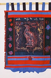 batik dog embroidery